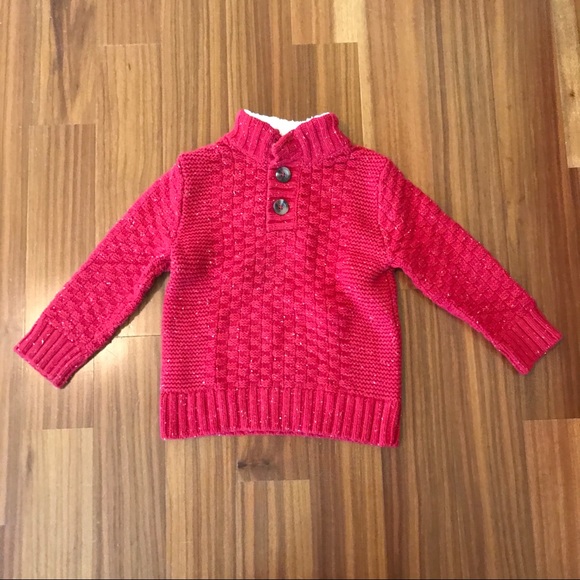 boys red cardigan